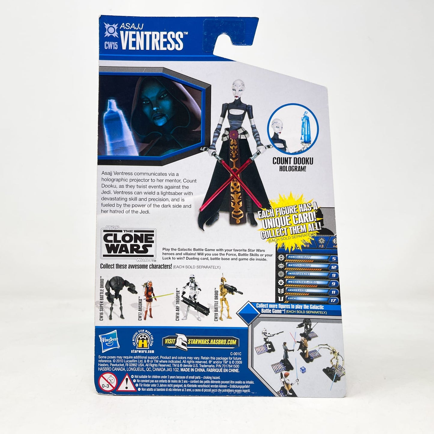Asajj Ventress CW15 - Hasbro Clone Wars 2010