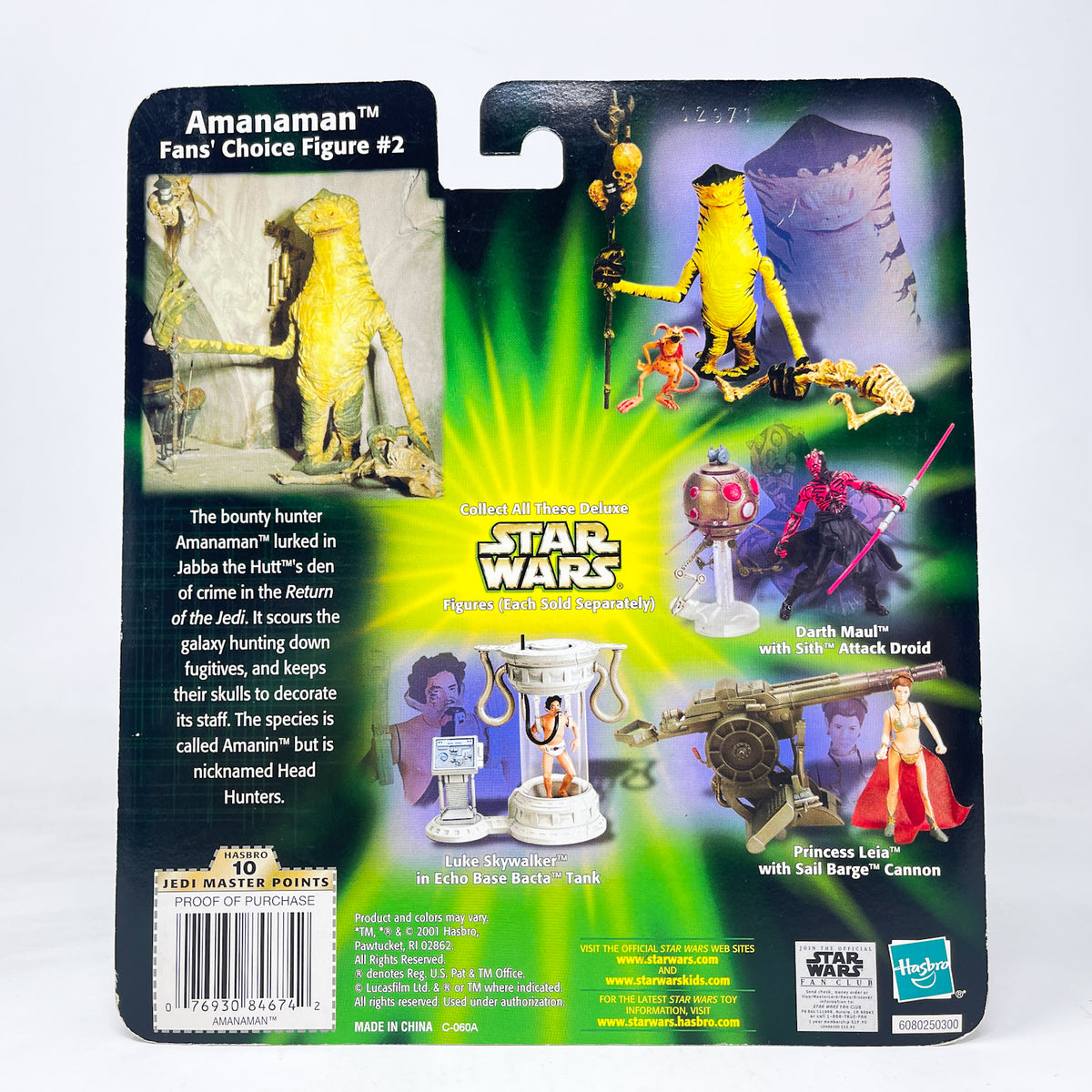 Amanaman with Salacious Crumb (Deluxe) - Hasbro Power of the Jedi POTJ (2001)