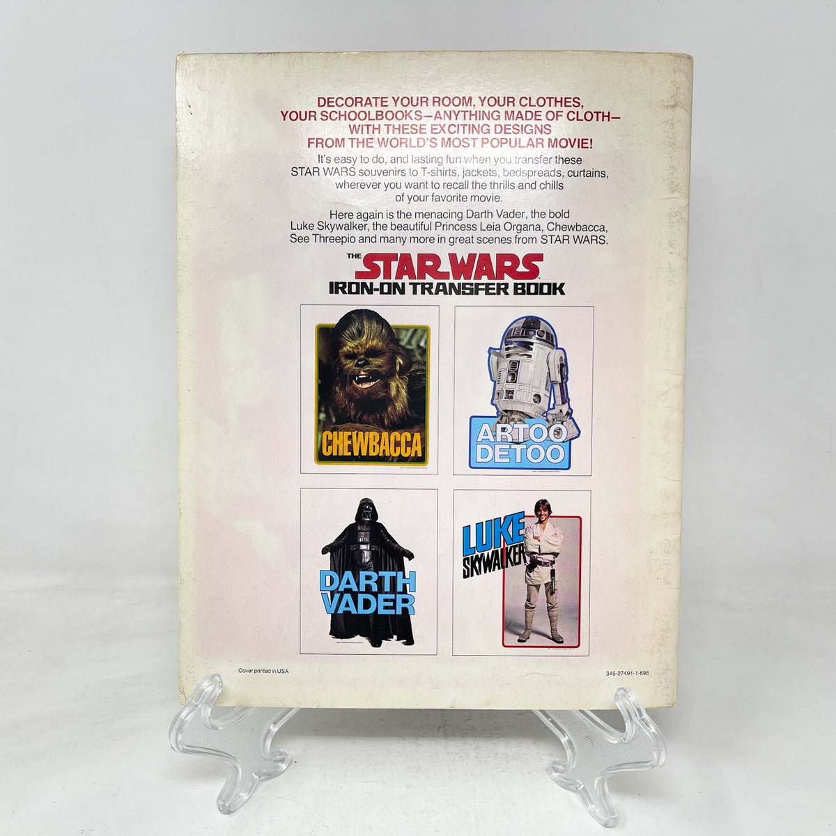 Star Wars Iron-On Transfer Book (1977)