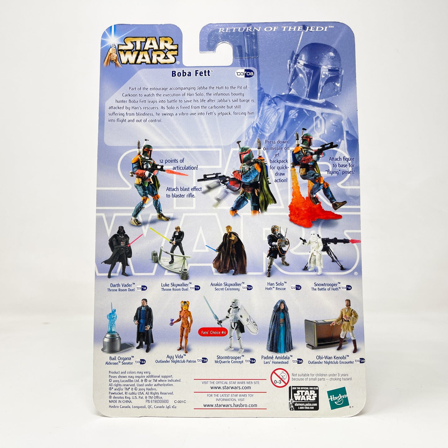 Boba Fett (The Pit of Carkoon) #03-08 - Hasbro SAGA Series 3.75"