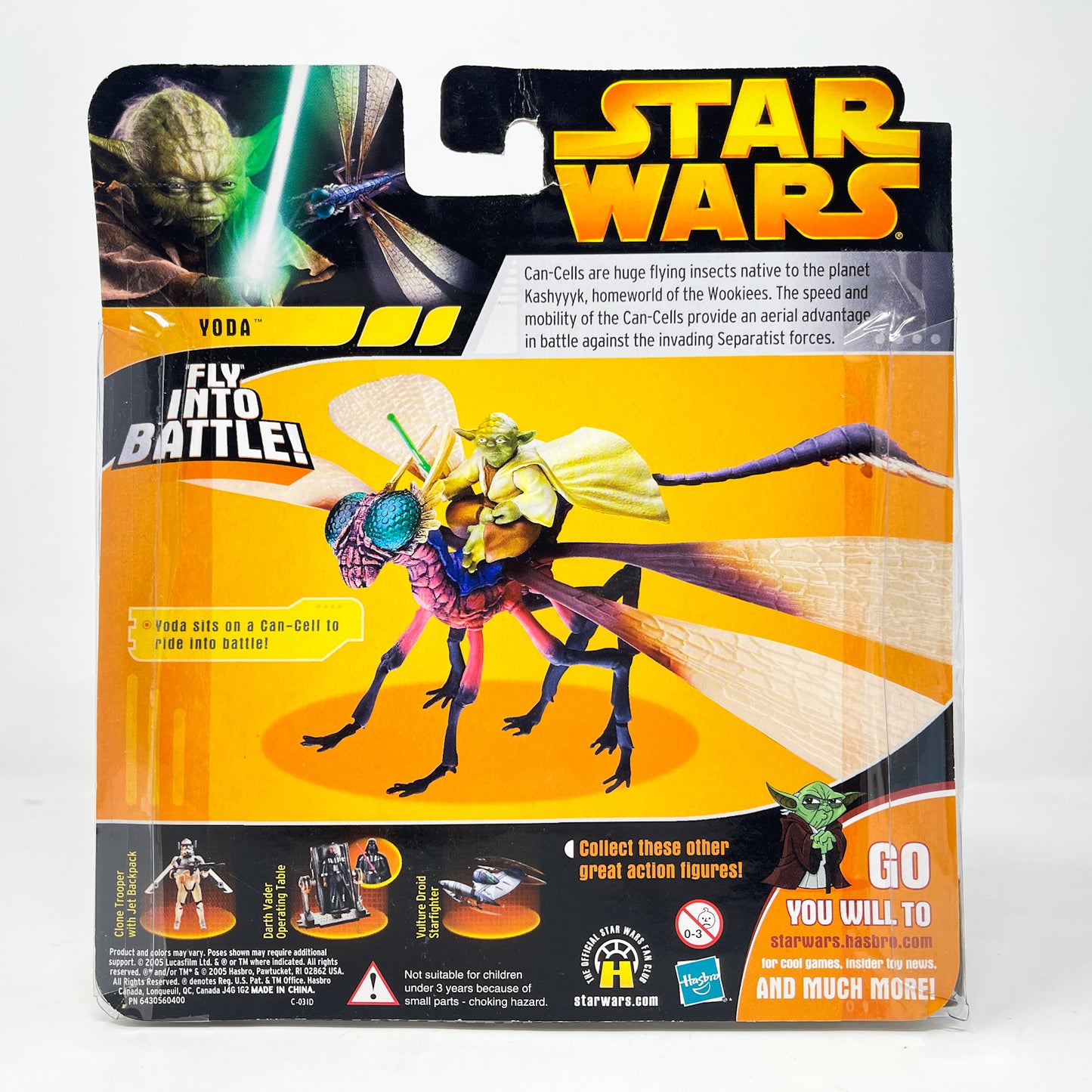 Yoda Fly Into Battle Deluxe Figure - Hasbro ROTS 2005