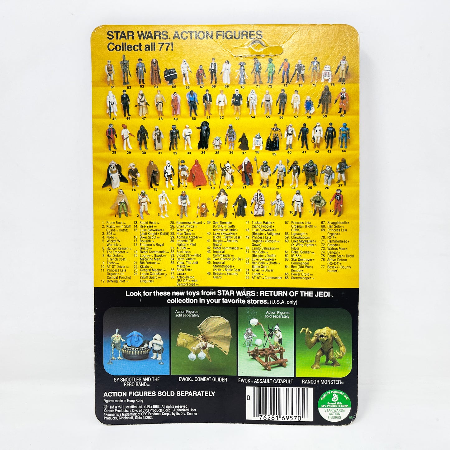 Nikto ROTJ 77-back - Mint on Card - Vintage Kenner (1983)