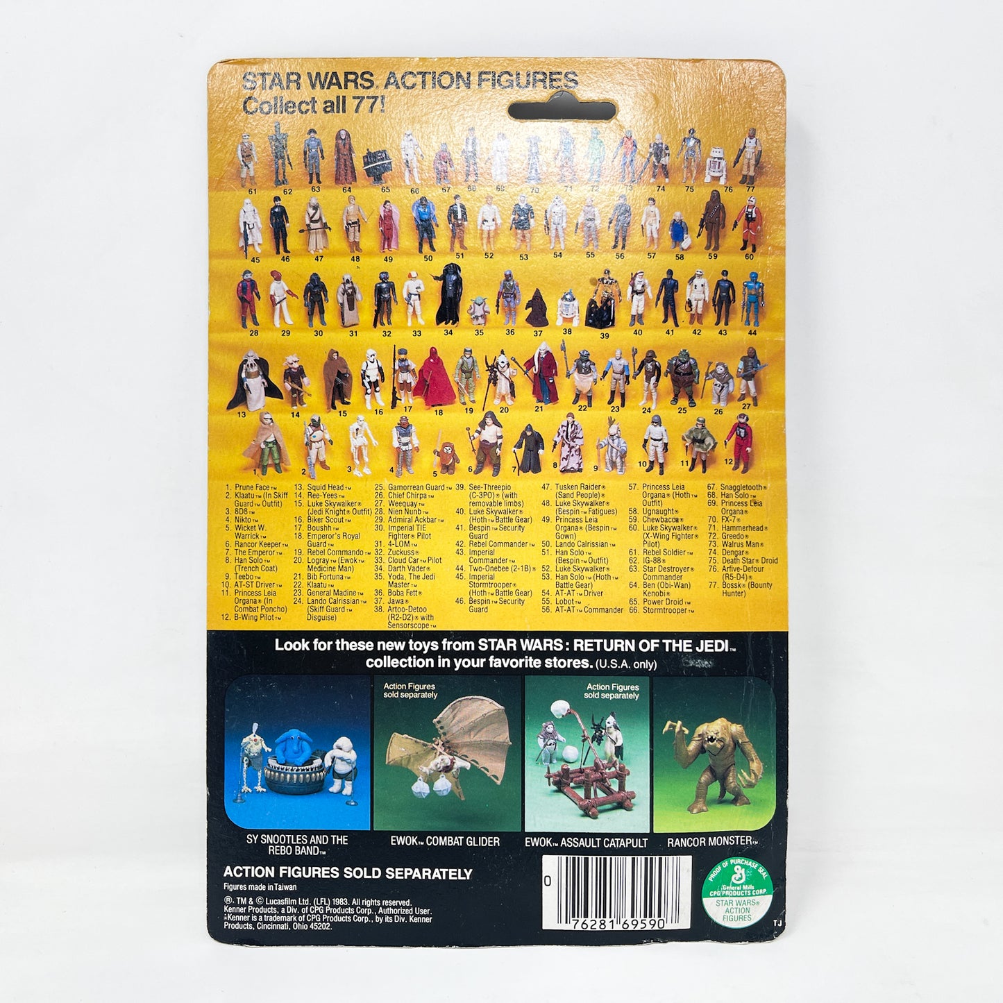 Ree-Yees ROTJ 77A - Mint on Card - Vintage Kenner (1983)