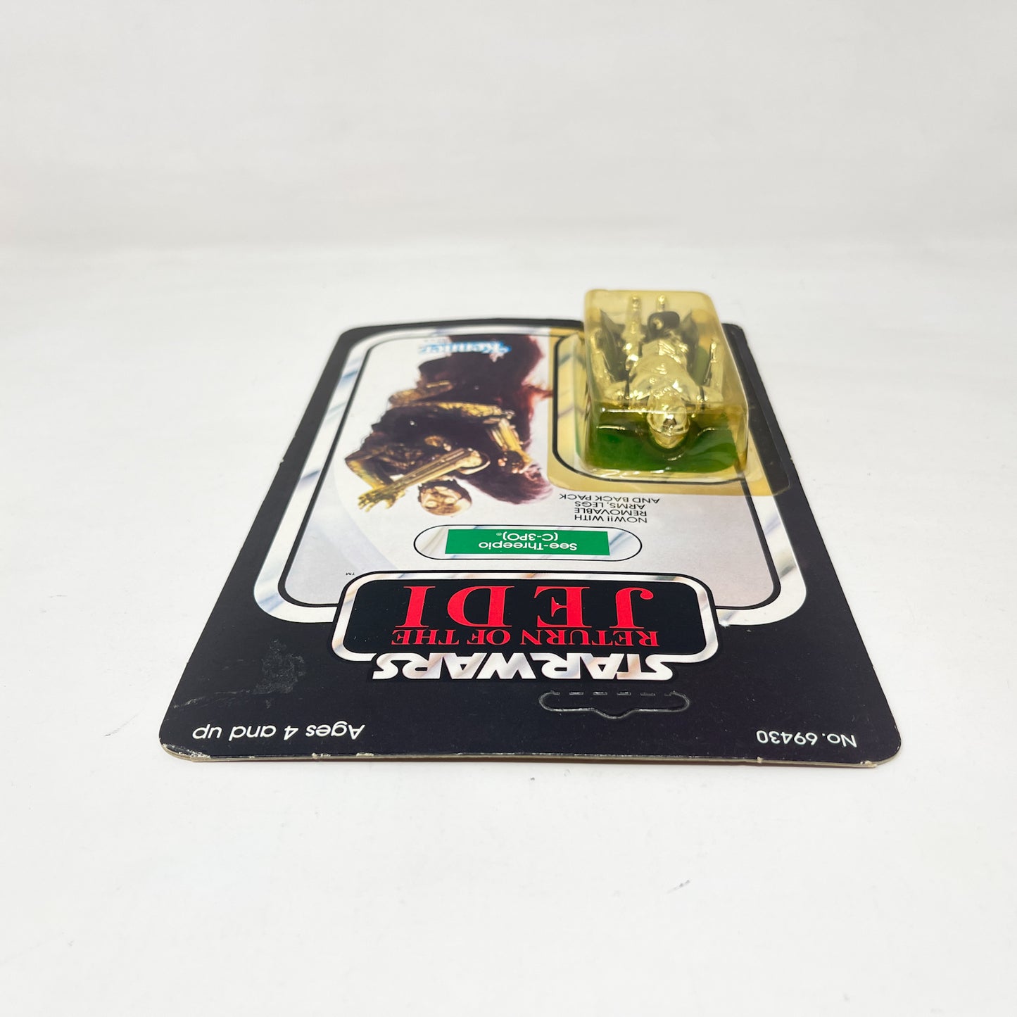 C-3PO Removable Limbs TSUKUDA ROTJ 65B-back  - Mint on Card - Vintage Kenner (1983)