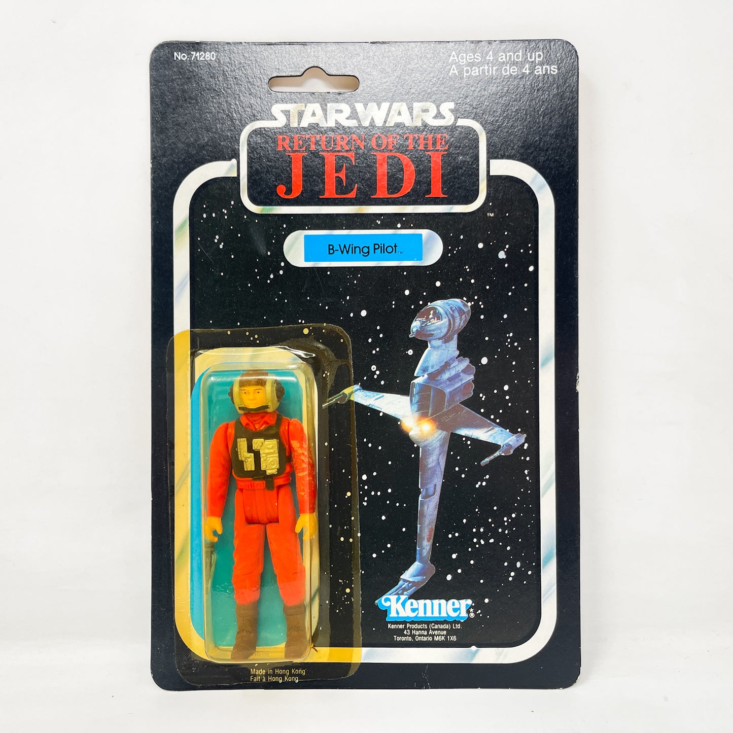 B-Wing Pilot Canadian ROTJ 77A Back - Mint on Card
