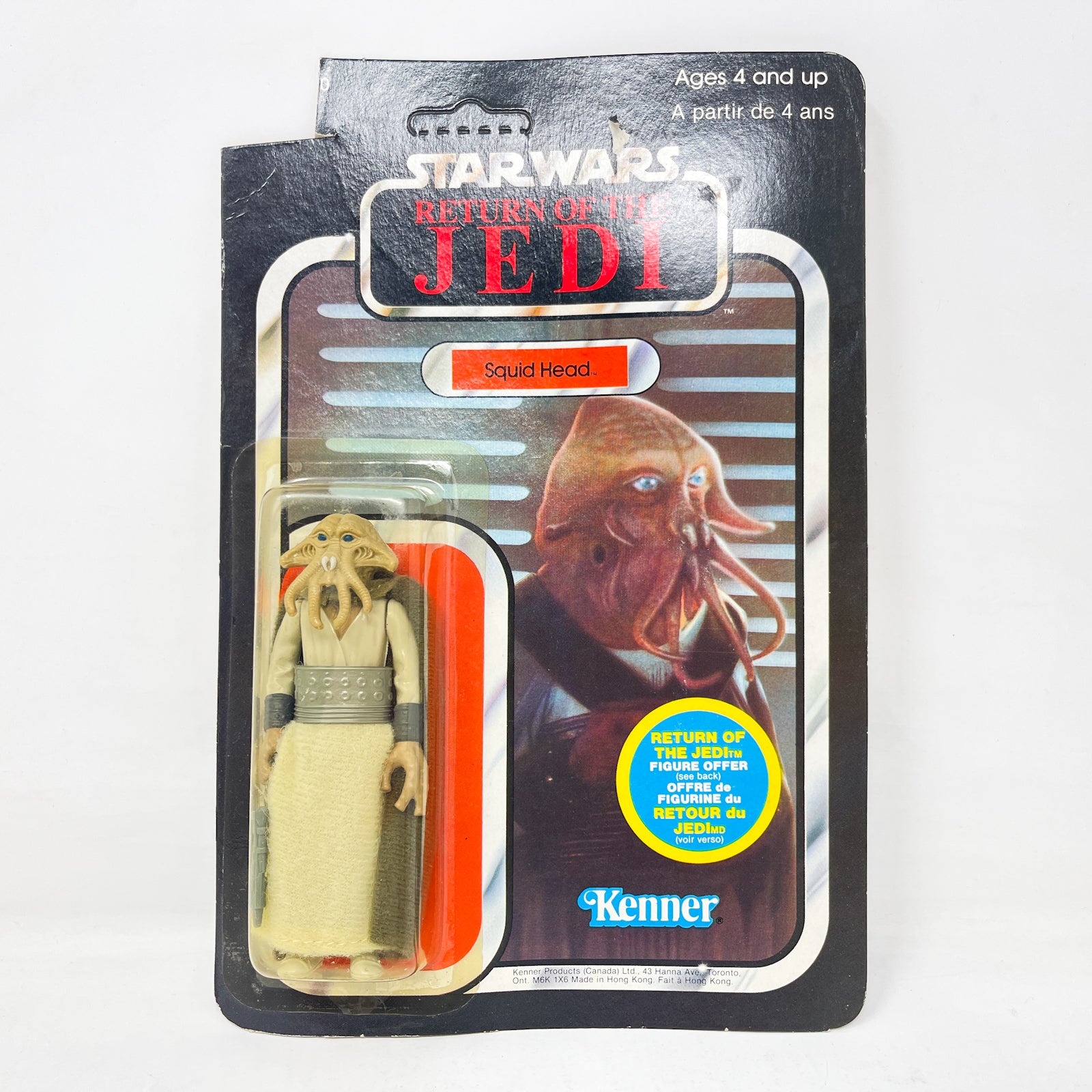 Squidhead Canadian ROTJ 65A - Mint on Card - Vintage Kenner (1983