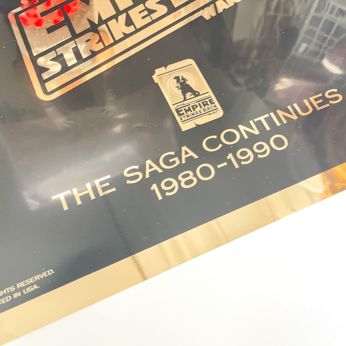 Empire Strikes Back 10th Anniversary Gold Mylar Poster (1990)