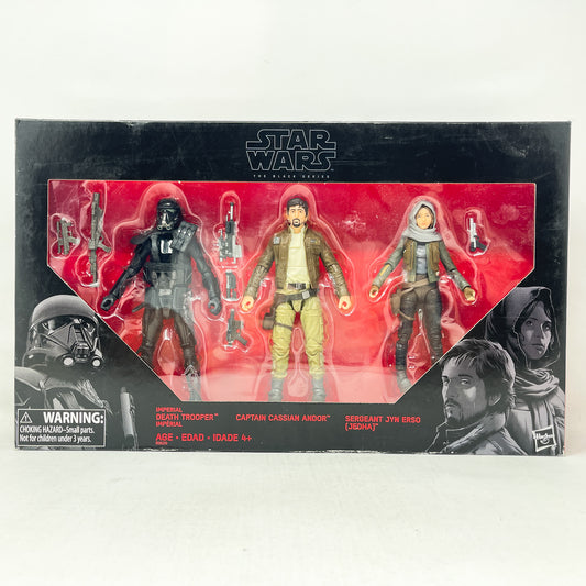 Death Trooper, Captain Cassian, Jyn Erso (Rogue One) Target 3 Pack Box Set - Hasbro Black Series (2016)
