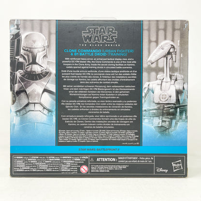Clone Commando (Urban Fighter) & B1 Battle Droid (Training) 2-Pack - Hasbro Black Series (2024)