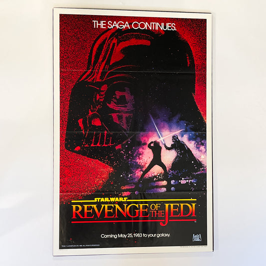 Revenge of the Jedi Teaser One Sheet Poster (Dated, Tri-Fold) (1982)