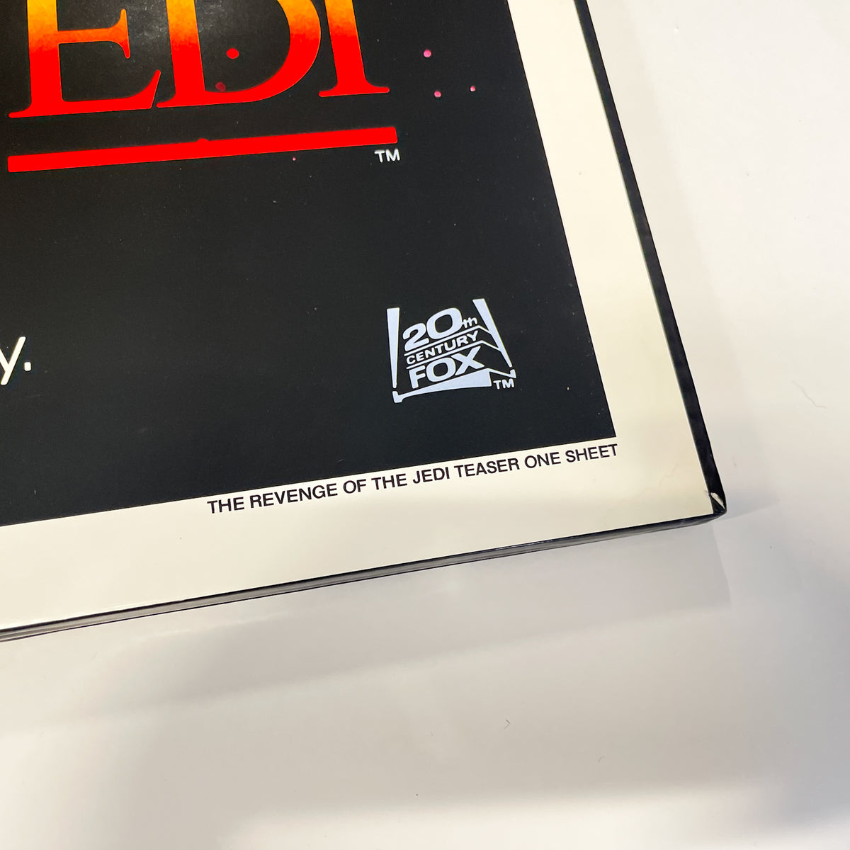 Revenge of the Jedi Teaser One Sheet Poster (Dated, Tri-Fold) (1982)