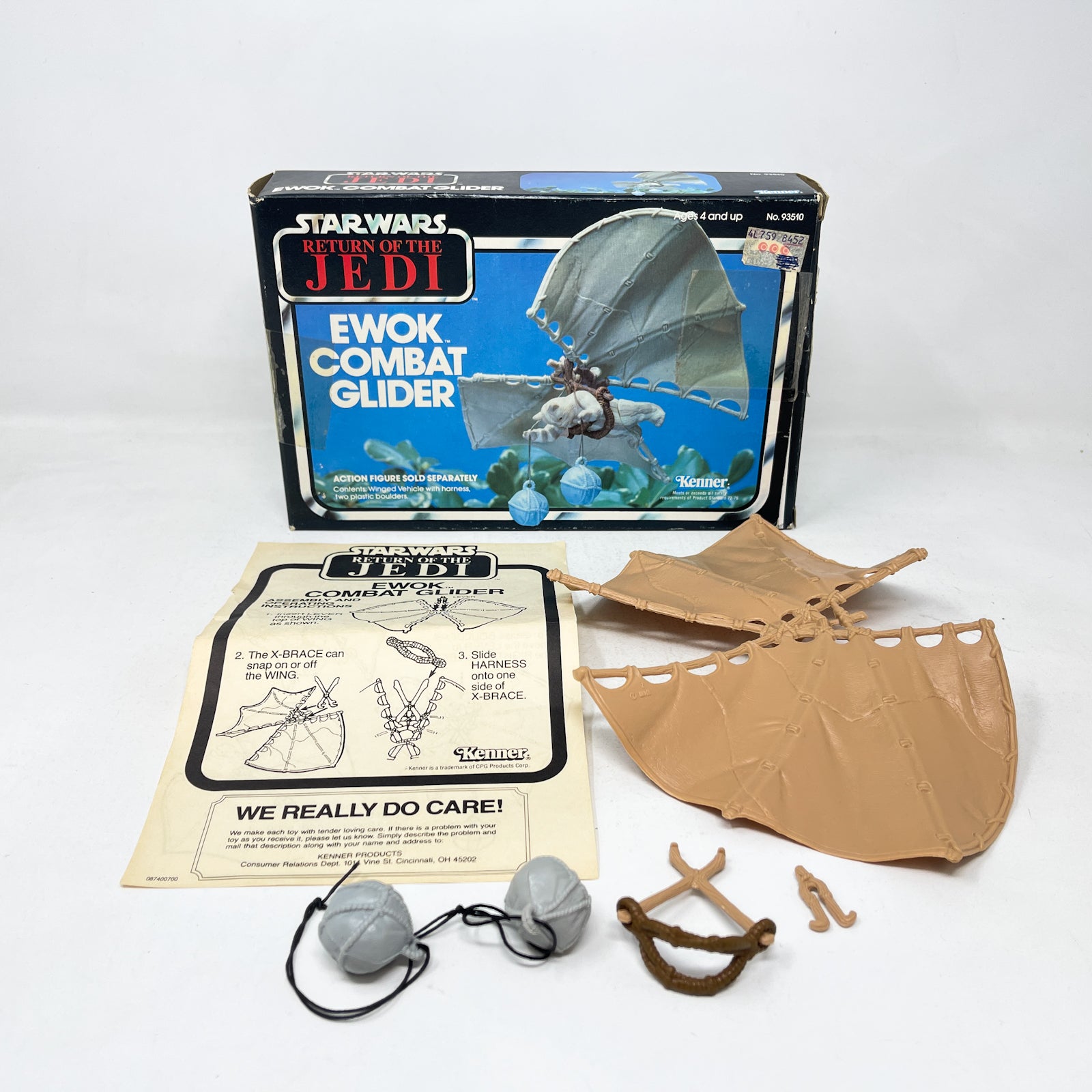 Vintage Kenner Ewok Combat Glider Complete in Box ROTJ Star Wars