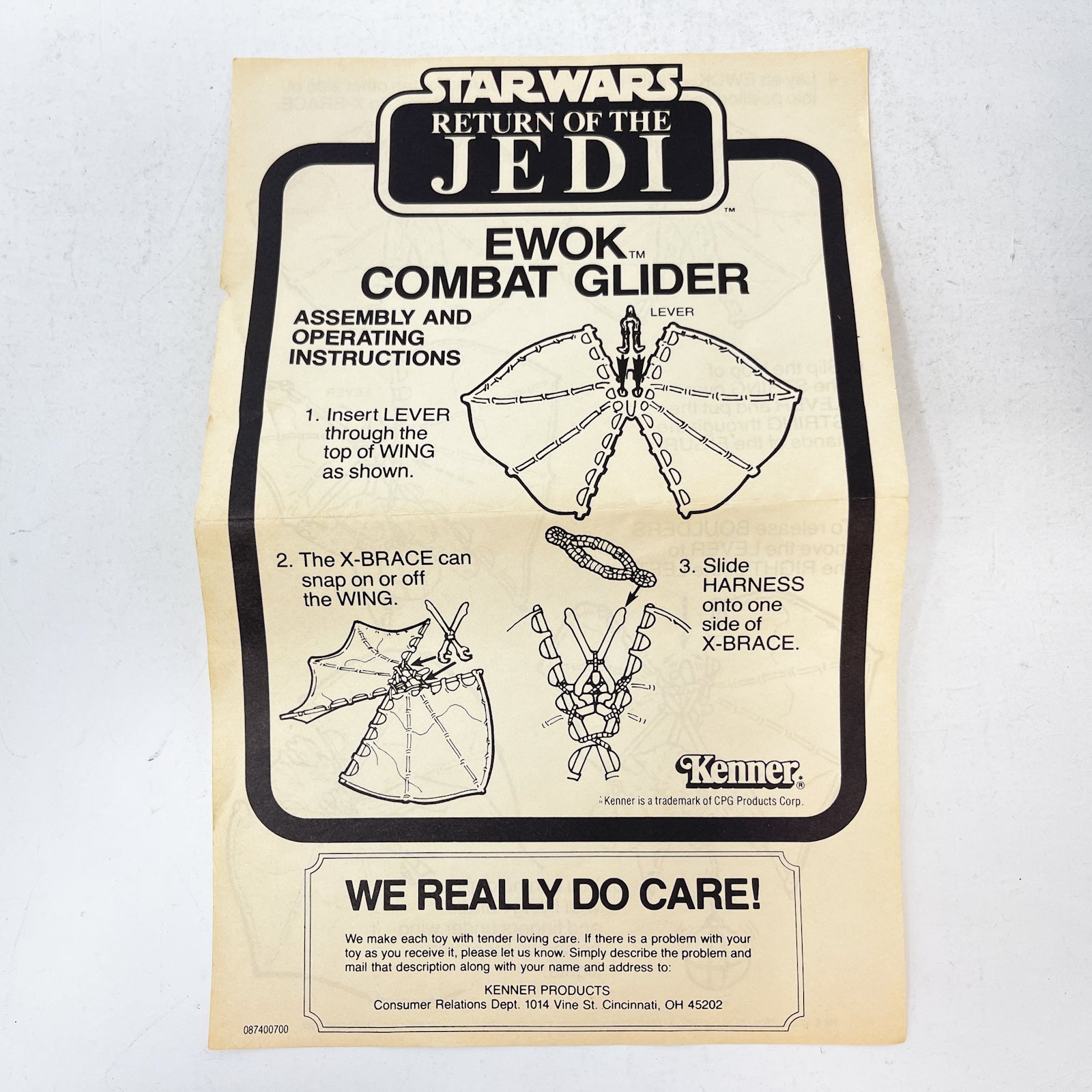 Vintage Kenner Ewok Combat Glider Complete in Box ROTJ Star Wars