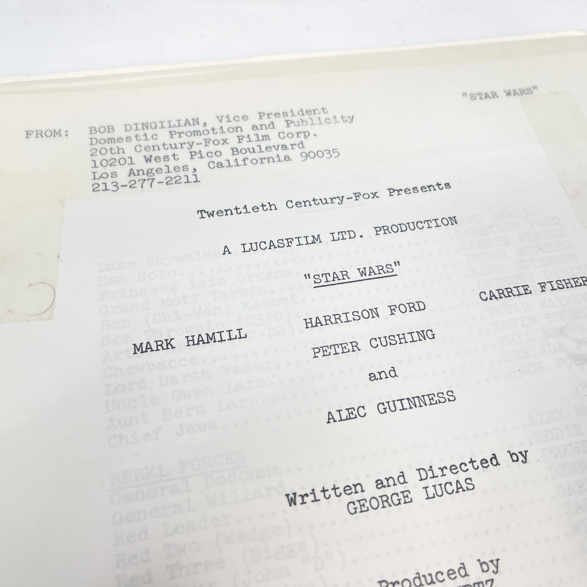 Star Wars Movie Press Kit Summer 1978 - Vintage