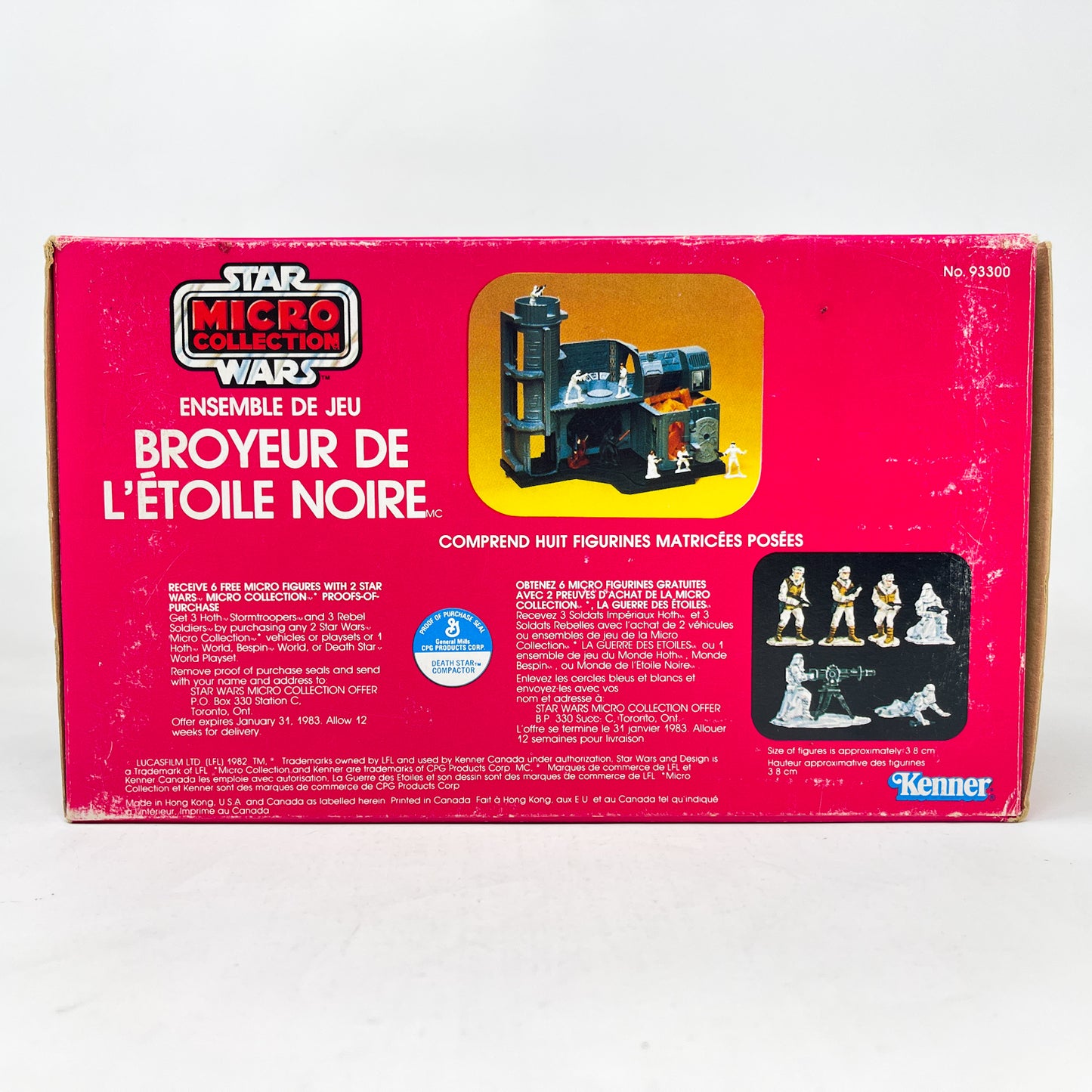 Micro Collection Death Star Compactor - Complete in Canadian Box - Vintage Kenner (1981)