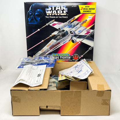 Electronic X-Wing Fighter - POTF2 Hasbro 1995 Star Was Vehicle - Open Box