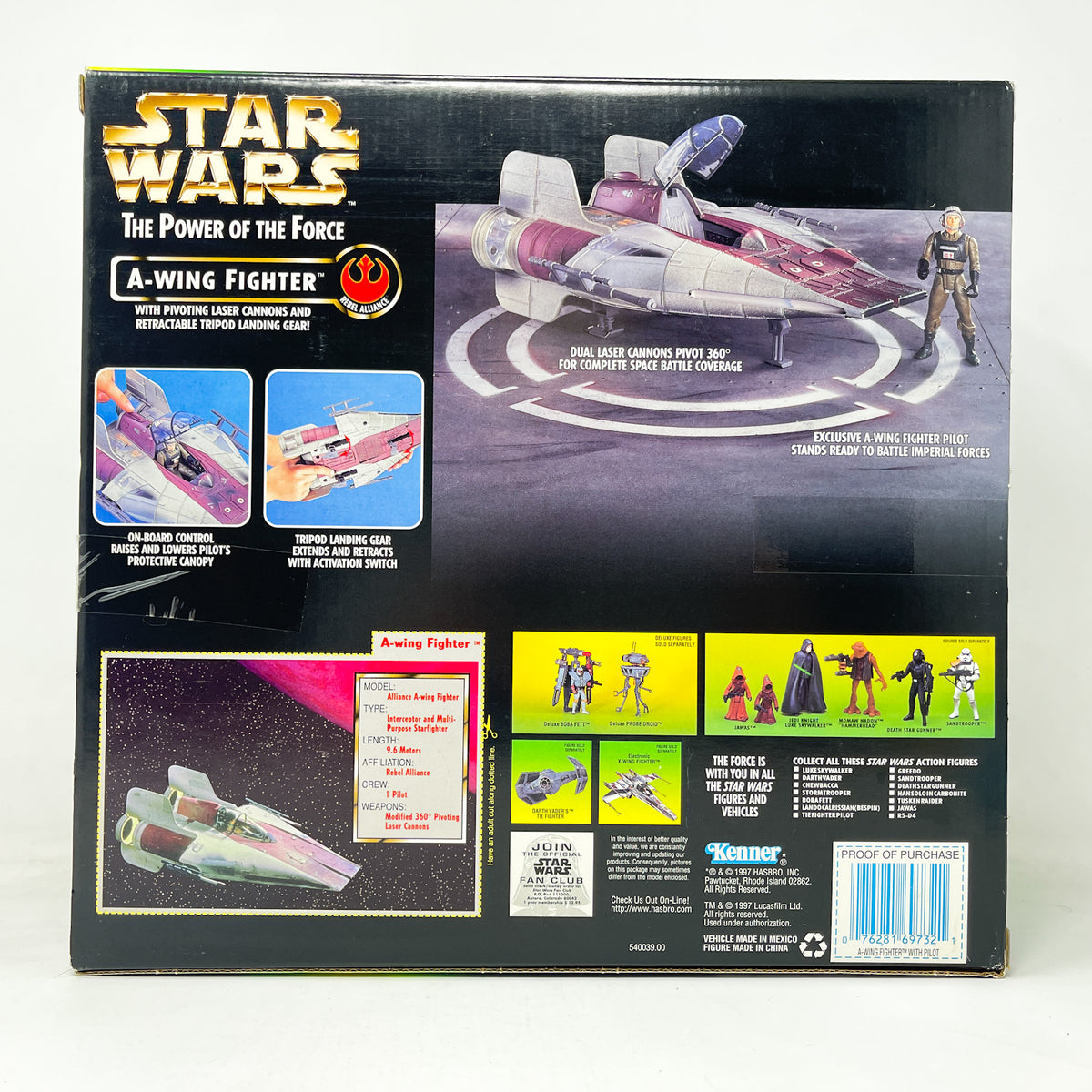 A-Wing Fighter - POTF2 Hasbro 1997 Star Was Vehicle - Sealed