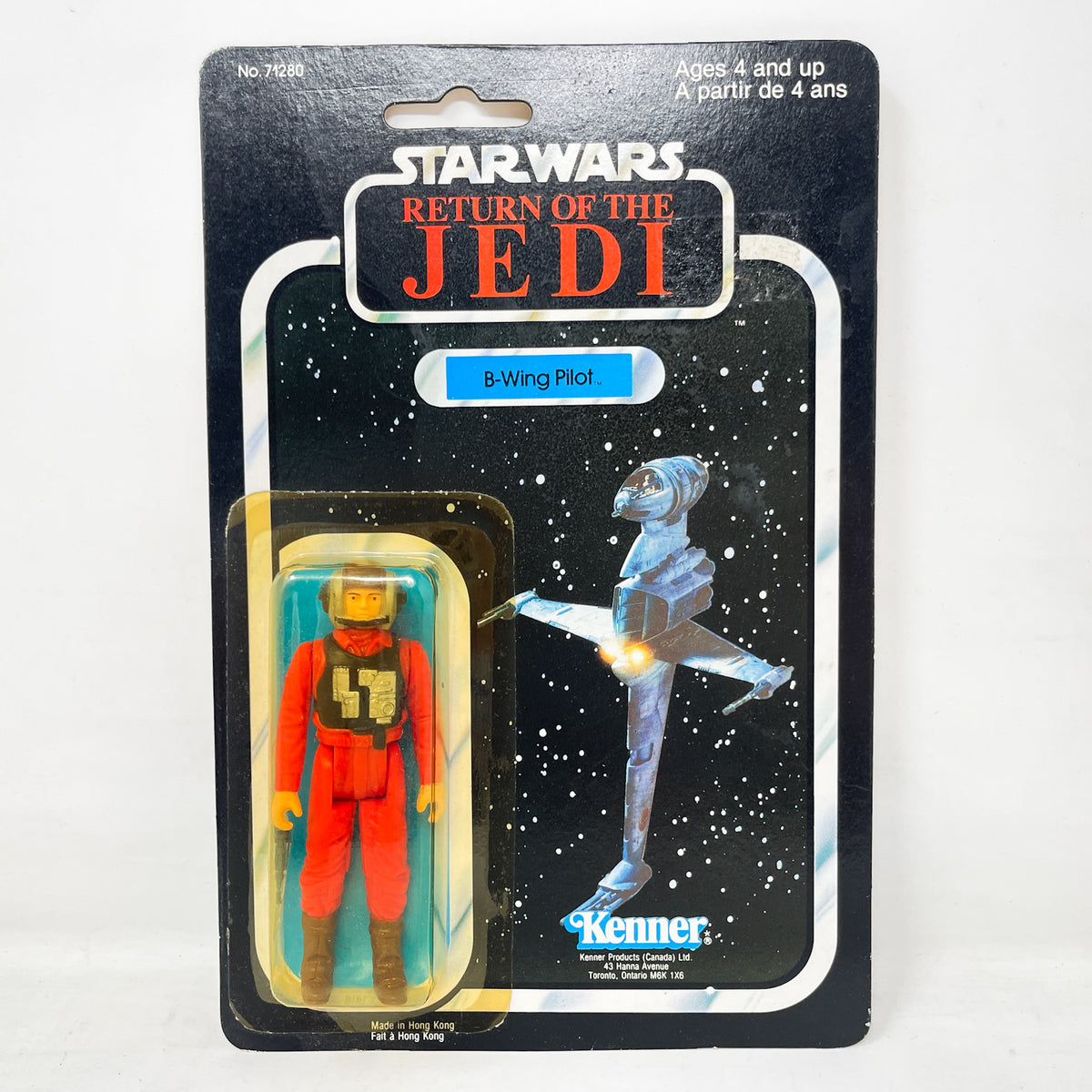 B-Wing Pilot Canadian ROTJ 77A Back - Mint on Card