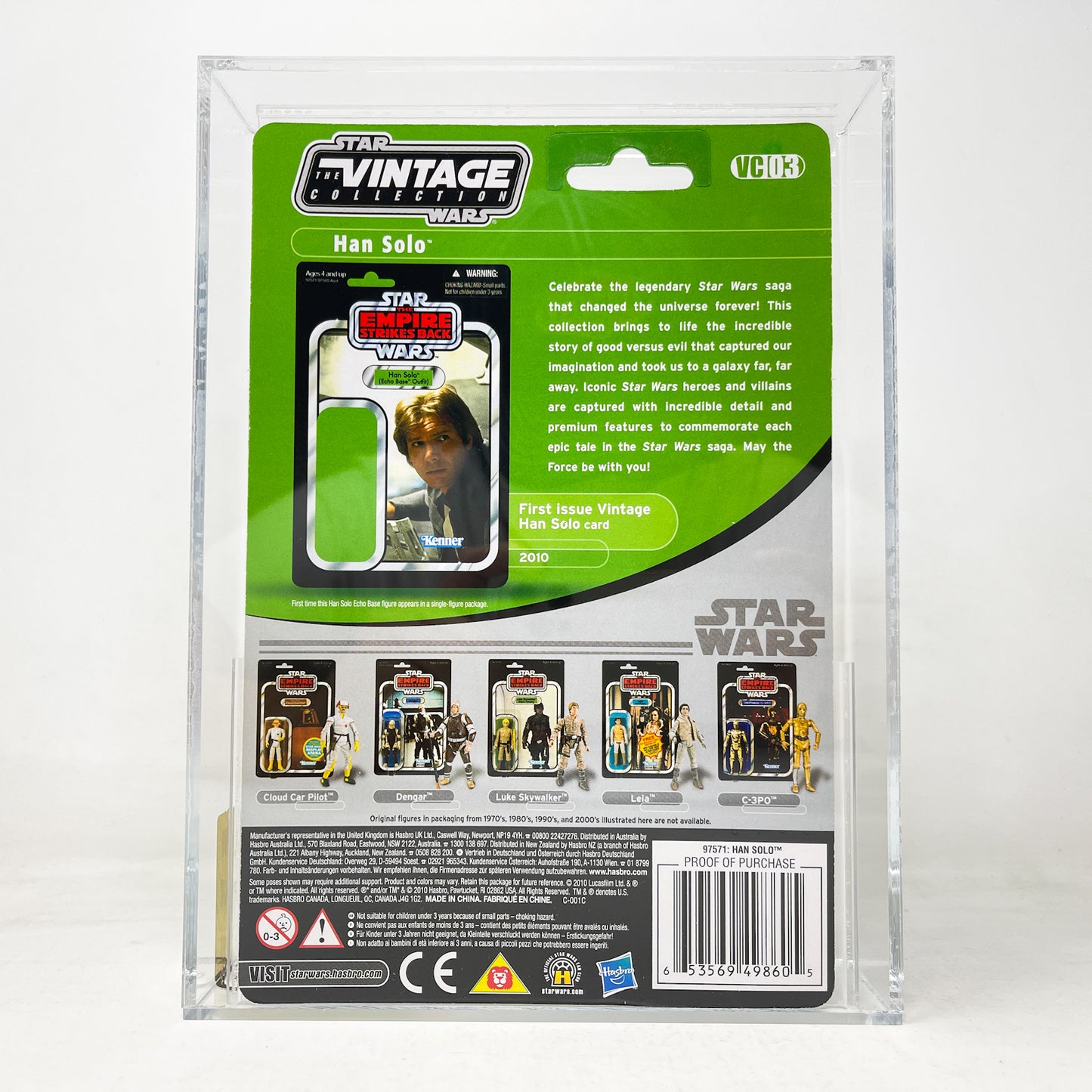 VC003 Han Solo (Echo Base) FOIL GRADED AFA 9.0 - Hasbro Vintage Collection (2010)