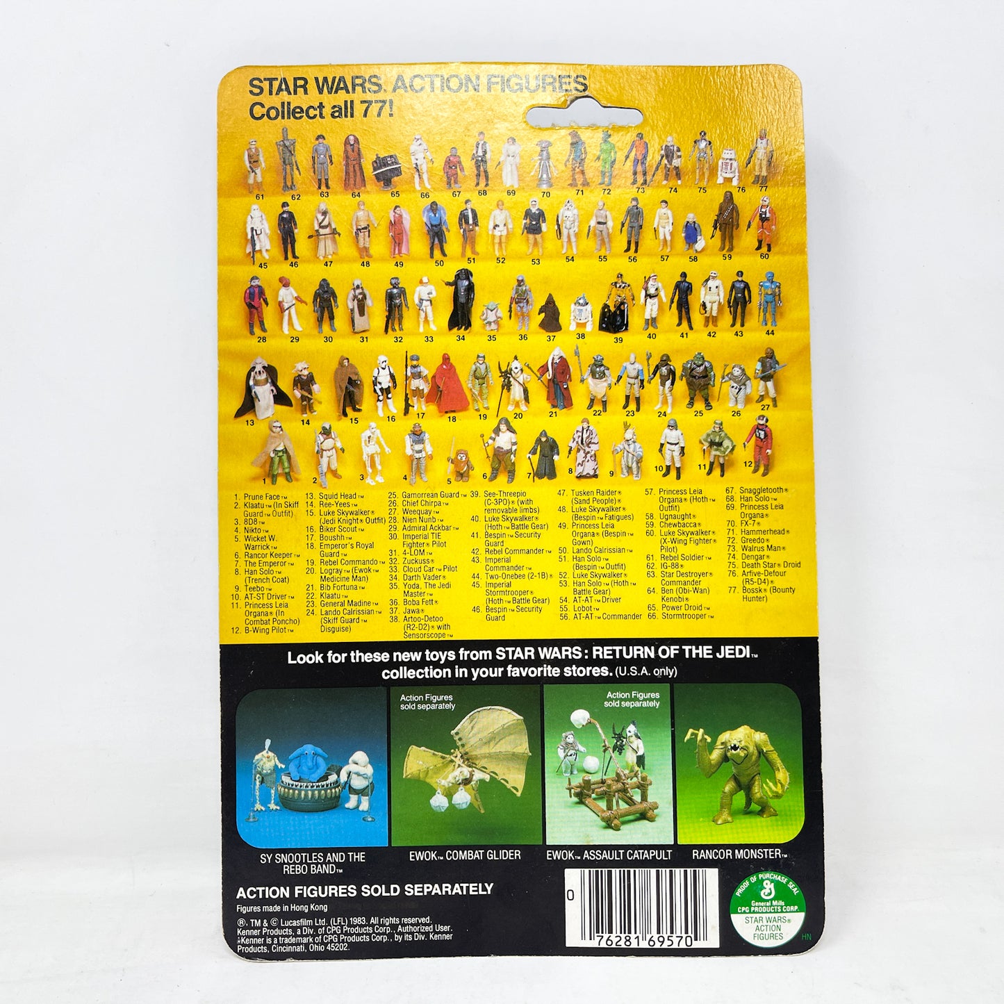 8D8 ROTJ 77A-back Coin Offer - Mint on Card - Vintage Kenner (1983)