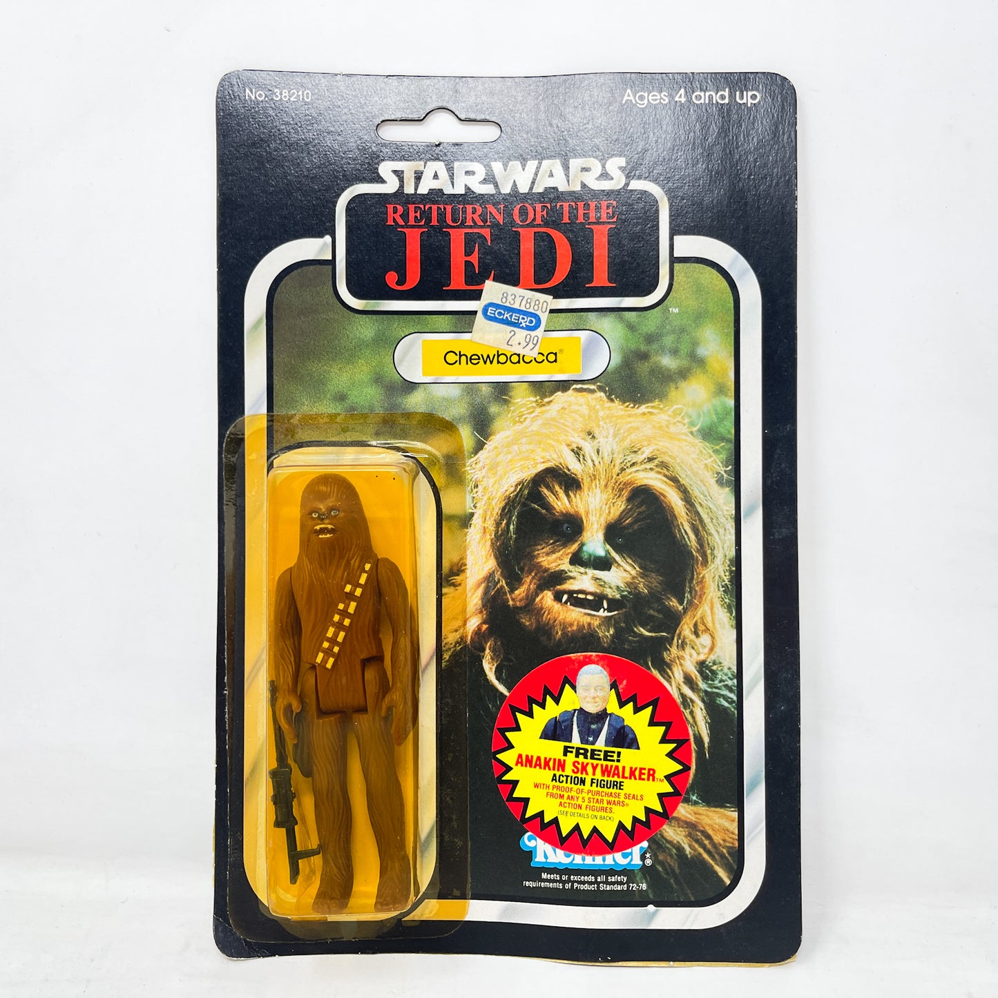 Chewbacca ROTJ 77B Back - Mint on Card - Vintage Kenner (1983)