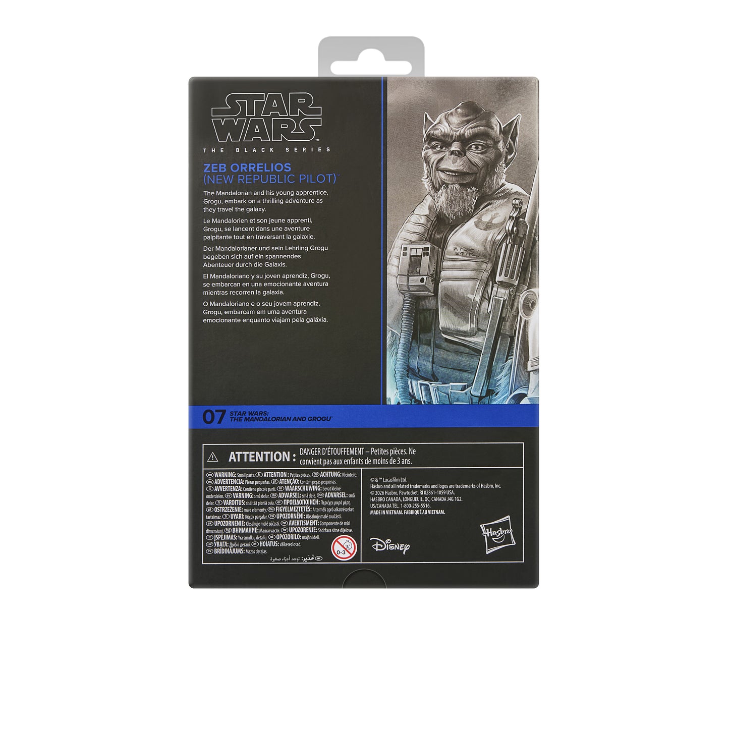 Pre-Order Zeb Orrelios (New Republic Pilot) Deluxe - The Mandalorian and Grogu #07 - Hasbro Black Series (2026)