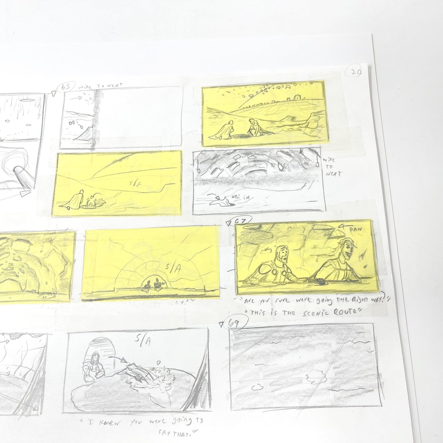 Vintage 4th Moon Toys Star Wars Pre-Production Tartakovsky Clone Wars Original Pre-Production Storyboard C