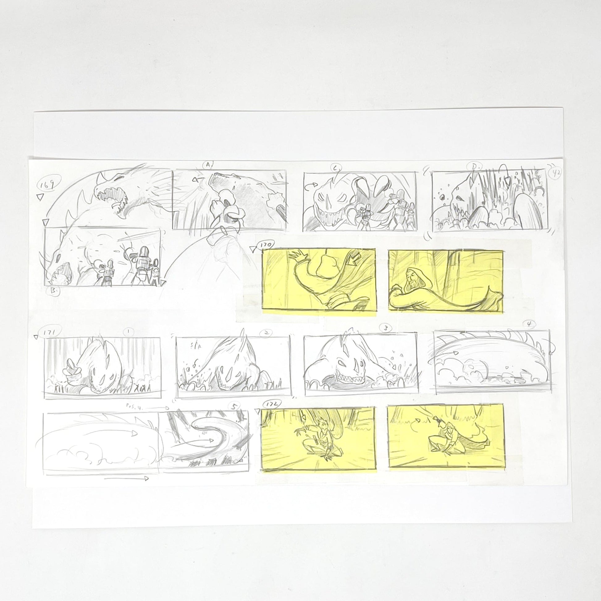 Vintage 4th Moon Toys Star Wars Pre-Production Tartakovsky Clone Wars Original Pre-Production Storyboard D