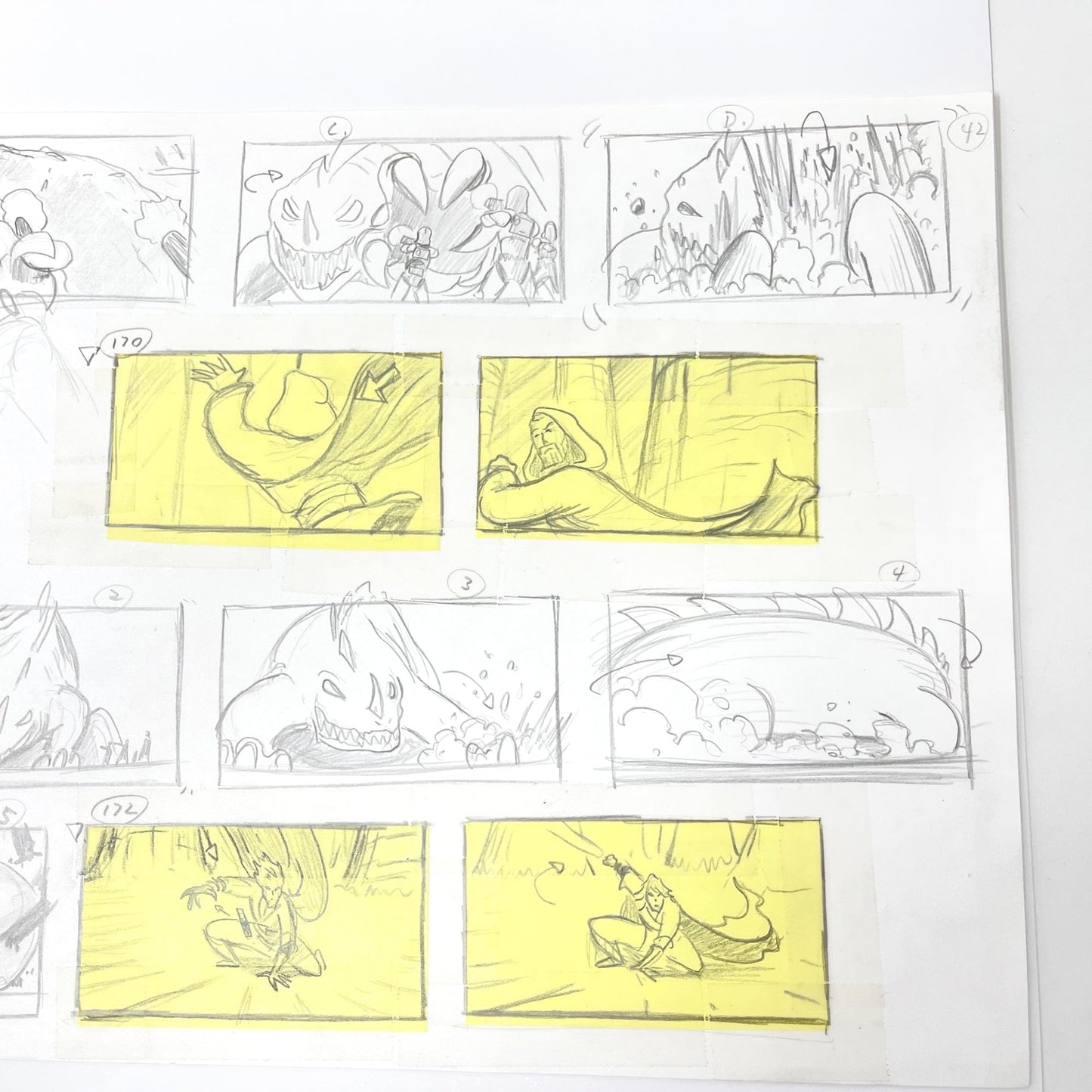 Vintage 4th Moon Toys Star Wars Pre-Production Tartakovsky Clone Wars Original Pre-Production Storyboard D