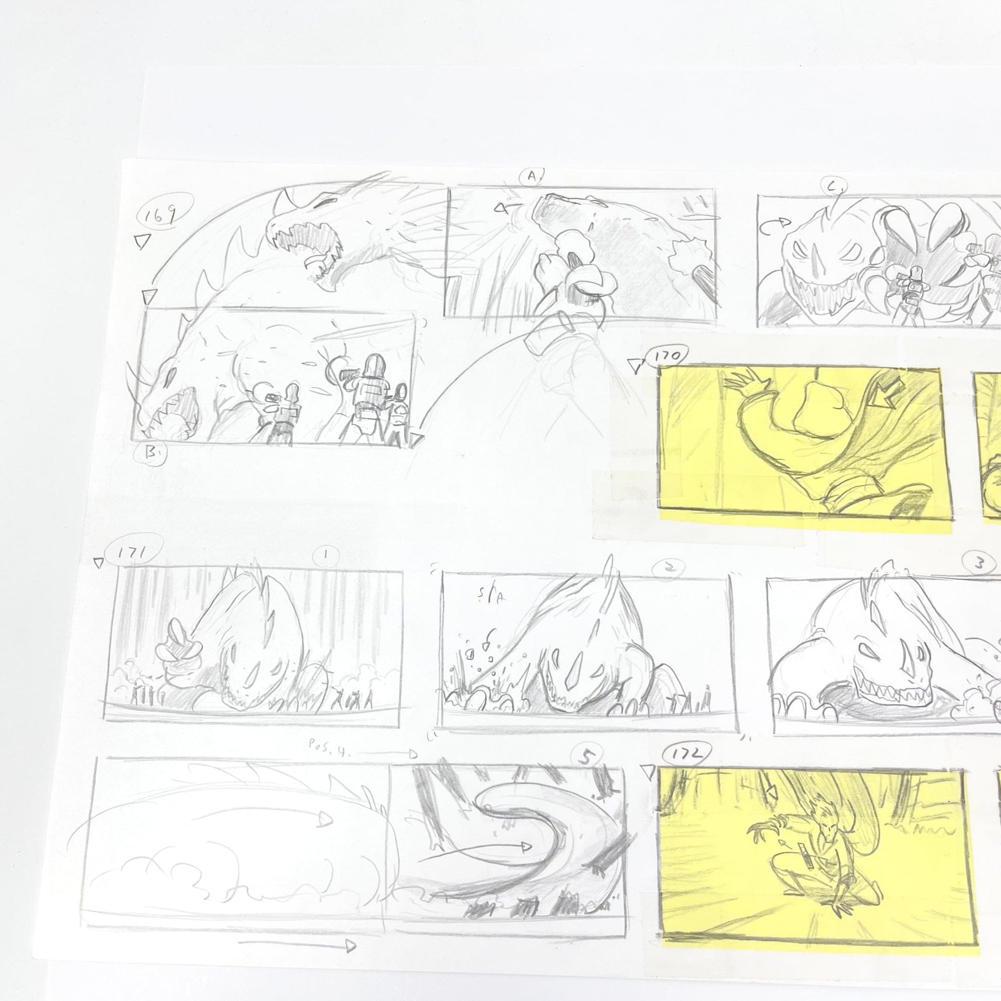 Vintage 4th Moon Toys Star Wars Pre-Production Tartakovsky Clone Wars Original Pre-Production Storyboard D