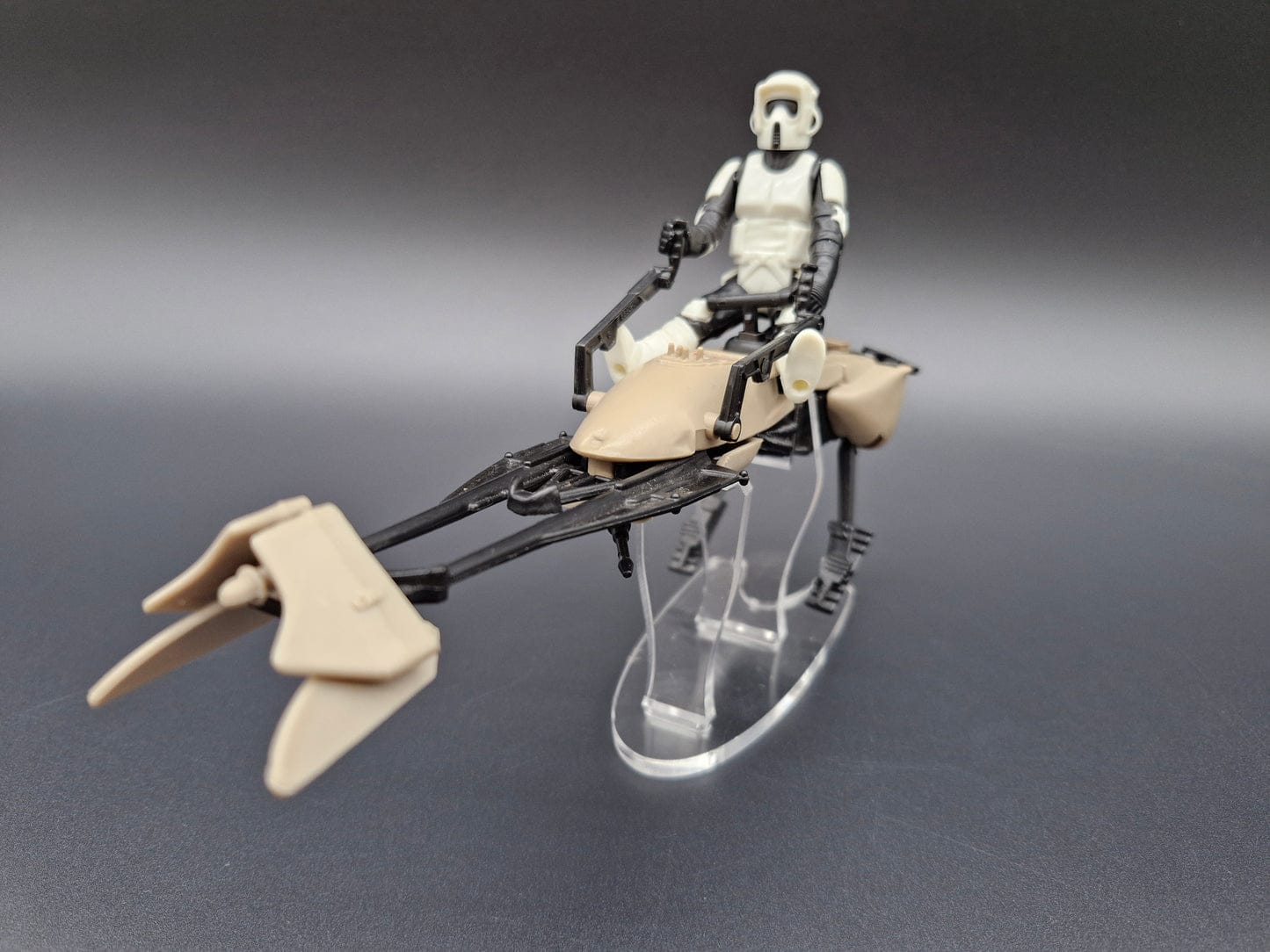 Vintage 4th Moon Toys Star Wars Supplies Acrylic Display Stand for Speeder Bike (Vintage, POTF2, Legacy)