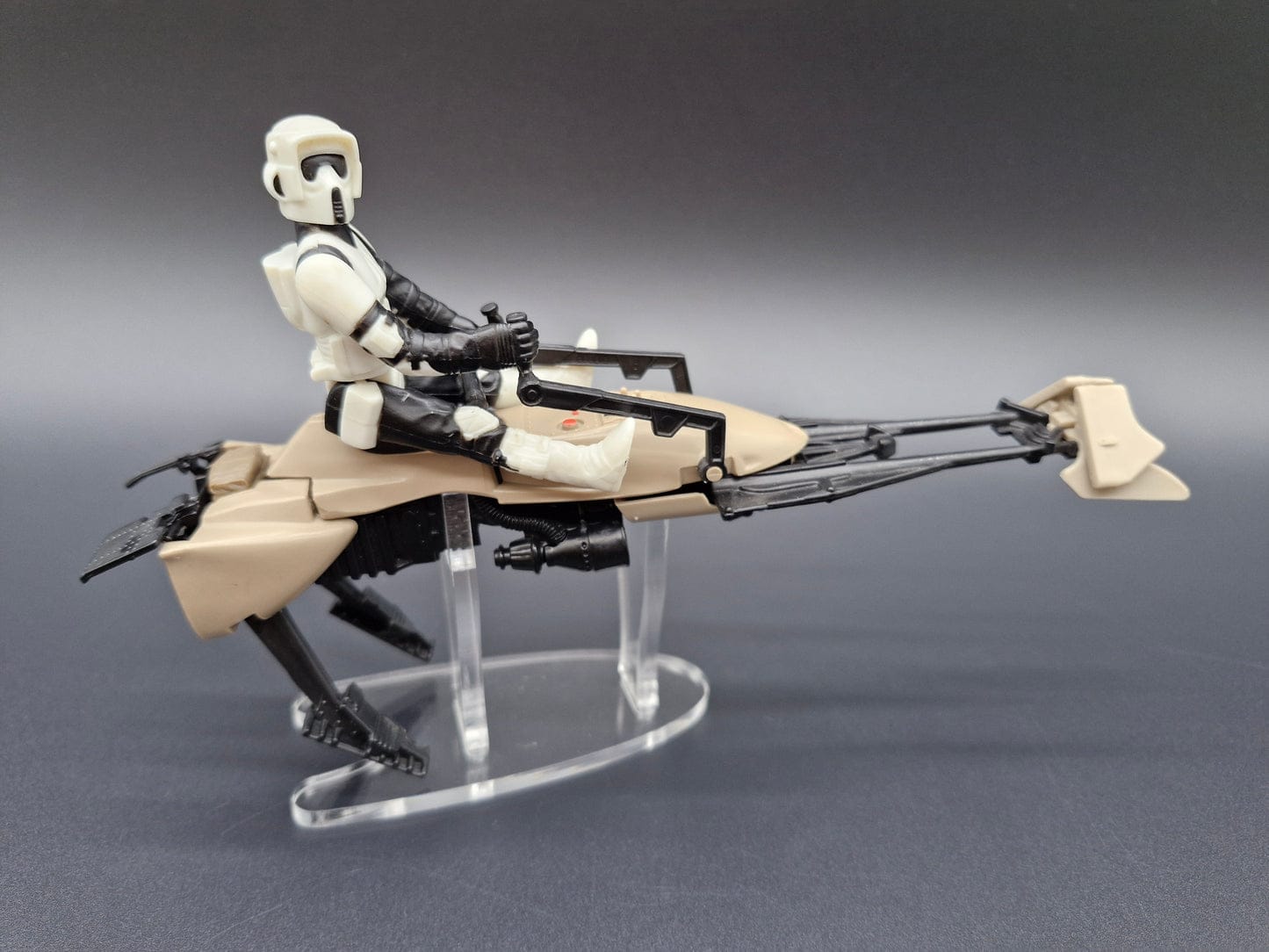 Vintage 4th Moon Toys Star Wars Supplies Acrylic Display Stand for Speeder Bike (Vintage, POTF2, Legacy)