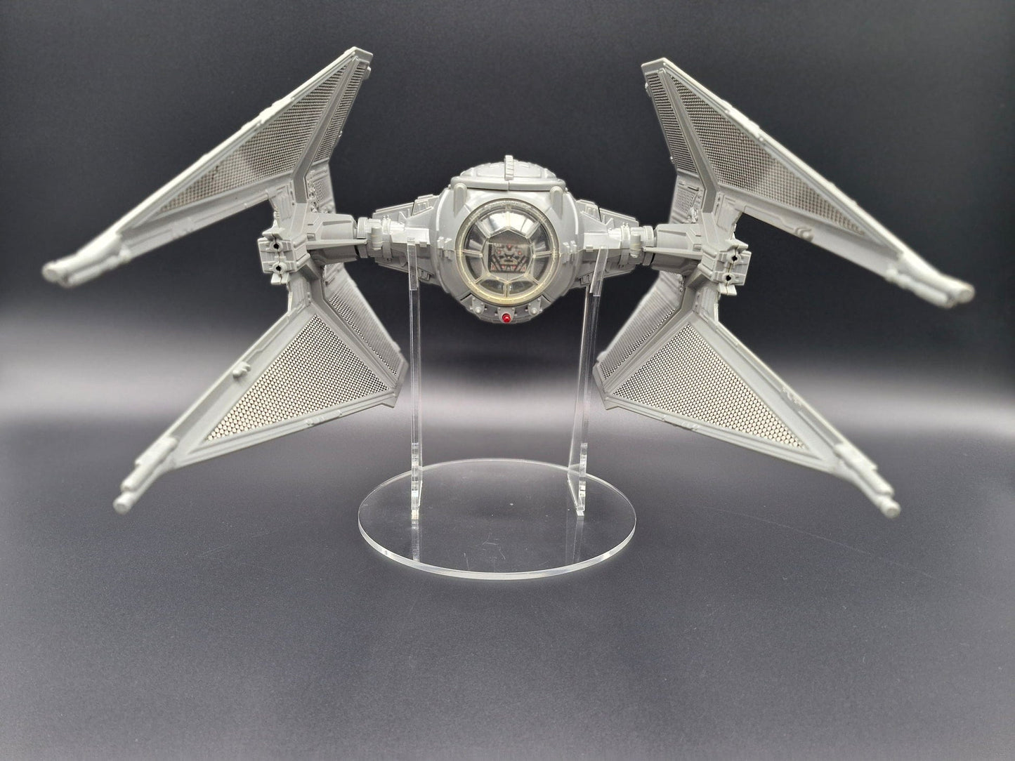 Vintage 4th Moon Toys Star Wars Supplies Acrylic Display Stand for TIE Fighter (Vintage White, Vader, Interceptor & POTF2)
