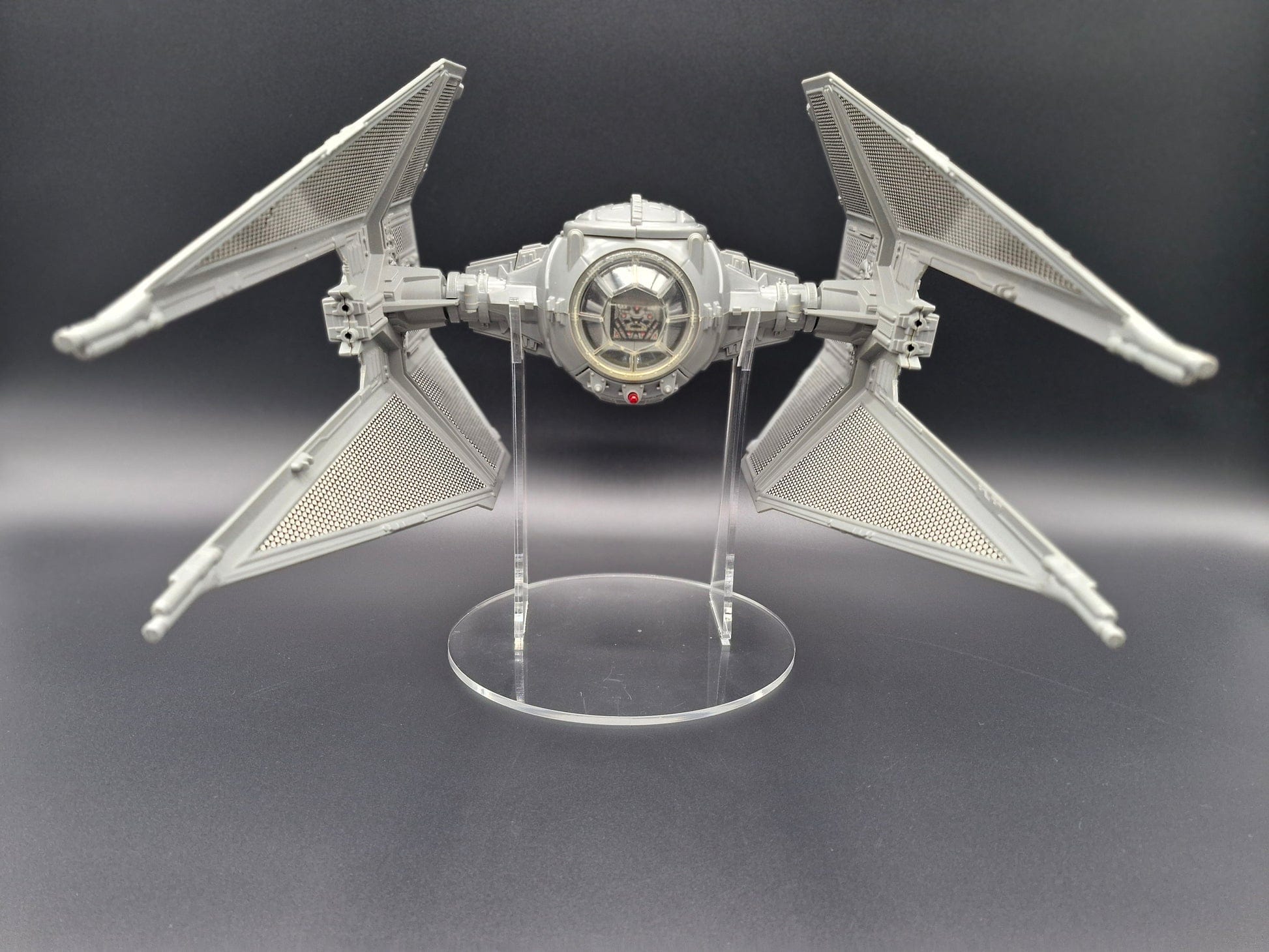 Vintage 4th Moon Toys Star Wars Supplies Acrylic Display Stand for TIE Fighter (Vintage White, Vader, Interceptor & POTF2)