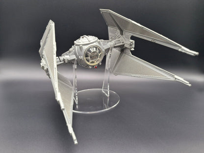 Vintage 4th Moon Toys Star Wars Supplies Acrylic Display Stand for TIE Fighter (Vintage White, Vader, Interceptor & POTF2)