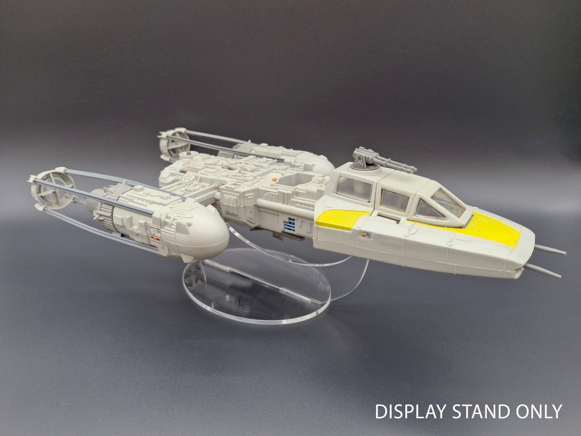 Vintage 4th Moon Toys Star Wars Supplies Acrylic Display Stand for Y-Wing (Vintage, POTF2, 30th, TVC)