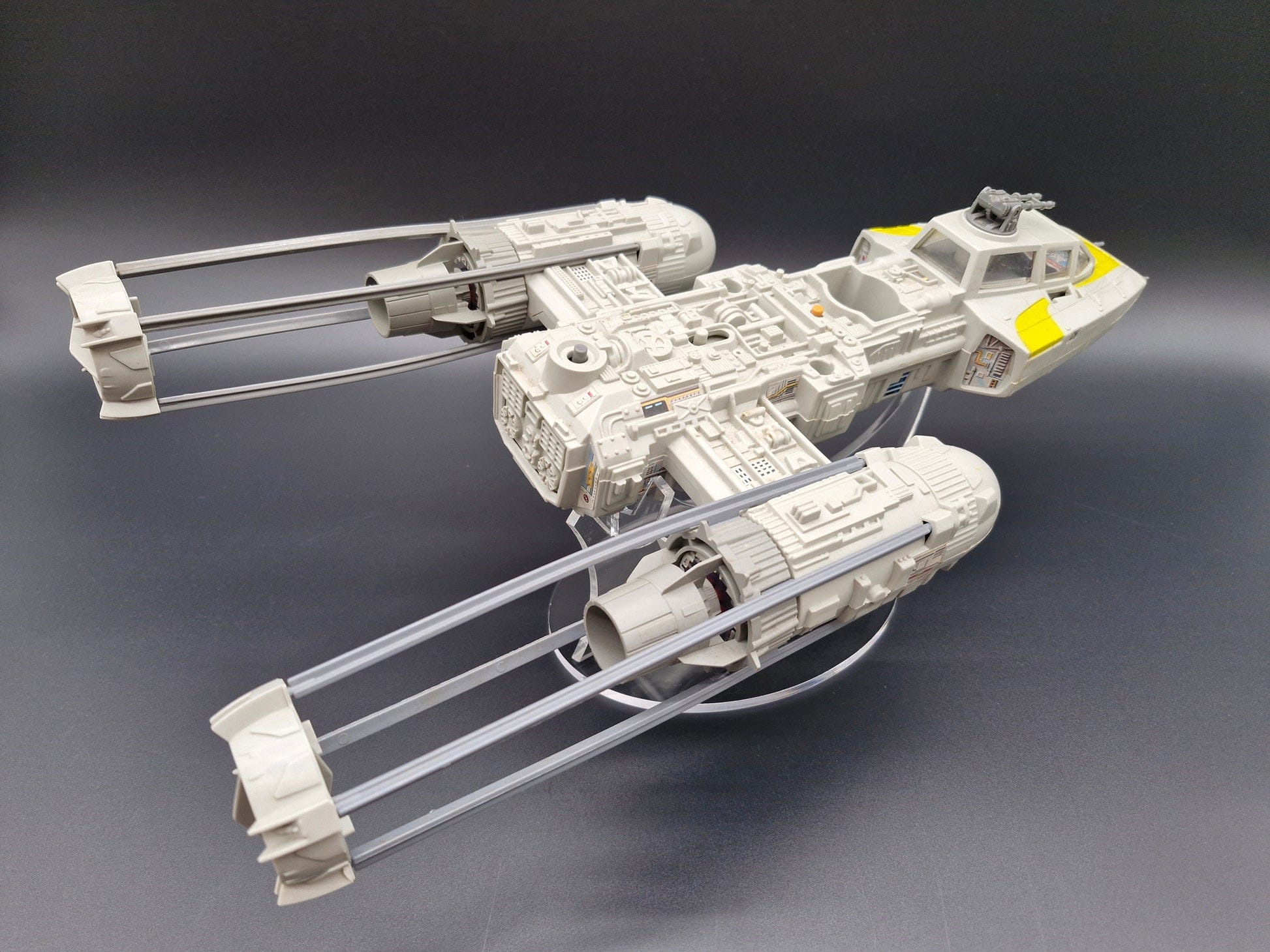 Vintage 4th Moon Toys Star Wars Supplies Acrylic Display Stand for Y-Wing (Vintage, POTF2, 30th, TVC)