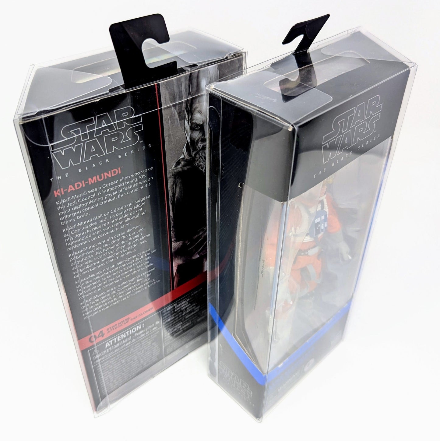 Vintage 4th Moon Toys Star Wars Supplies Black Series Angled Box Protective Cases - Soft Plastic