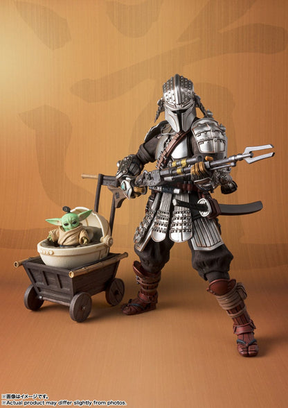 Vintage Bandai Star Wars Modern Other Ronin Mandalorian (BESKAR ARMOR) & Grogu  - Bandai Spirits Tamashii Nations Star Wars MEISHO Movie Realizations Japanese Import Figures