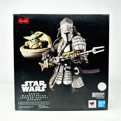 Vintage Bandai Star Wars Modern Other Ronin Mandalorian (BESKAR ARMOR) & Grogu - Bandai Tamashii Nations