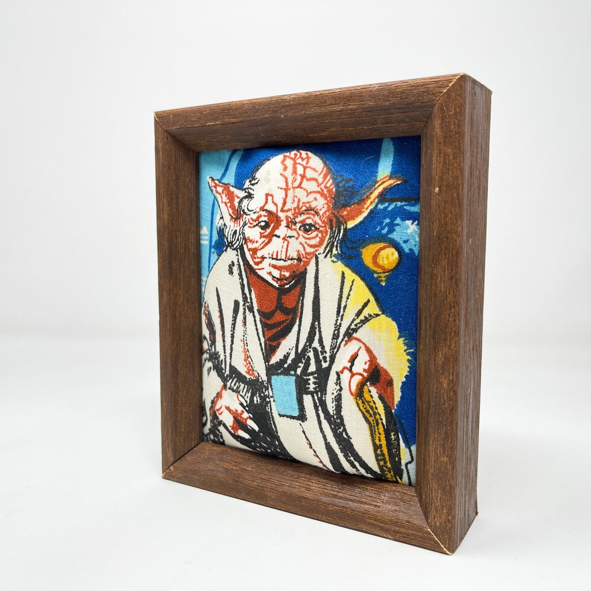 Vintage Bootleg Star Wars Non-Toy Framed Yoda Pillowcases - Home Made