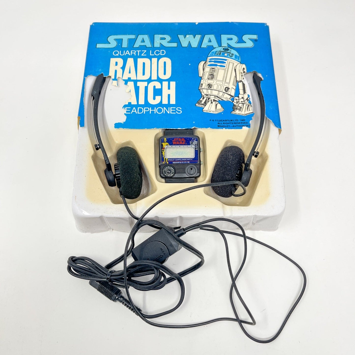 Vintage Bradley Star Wars Non-Toy R2-D2 Radio Watch Headphones in Box