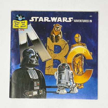 Vintage Buena Vista Star Wars Vinyl Adventures in ABC Read-A-Long Book (1983)