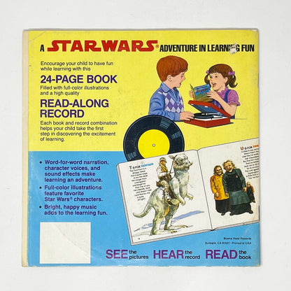 Vintage Buena Vista Star Wars Vinyl Adventures in ABC Read-A-Long Book (1983)