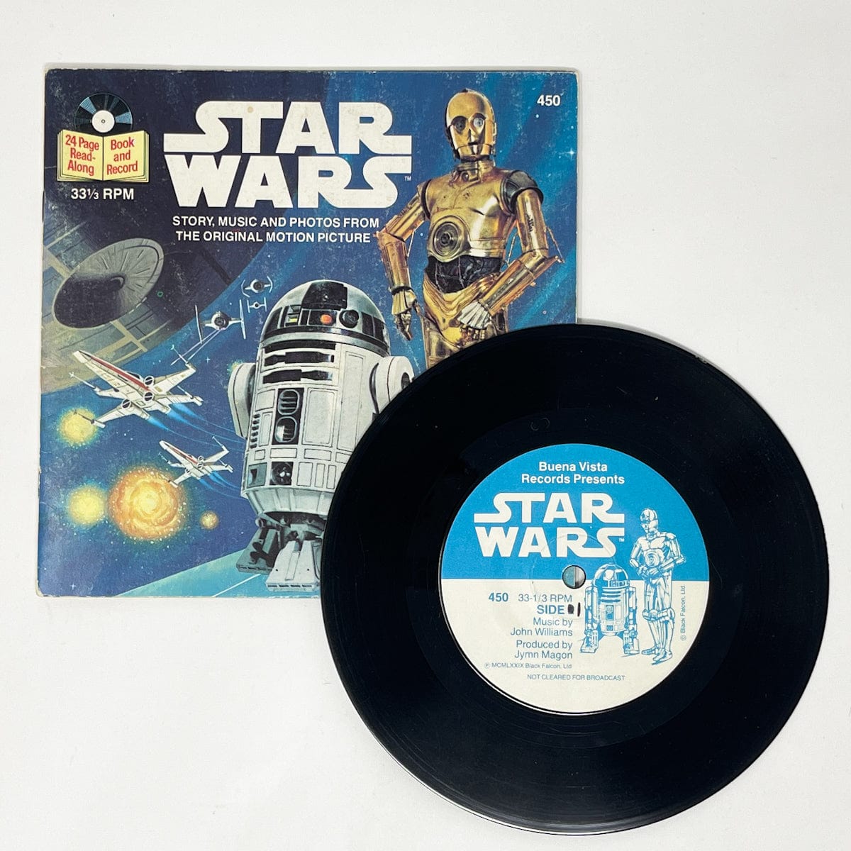 Vintage Buena Vista Star Wars Vinyl Star Wars Read-A-Long Book