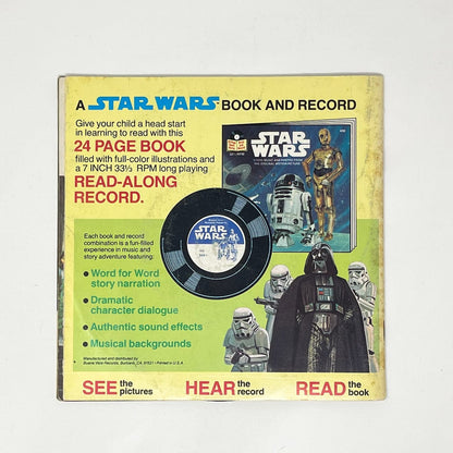 Vintage Buena Vista Star Wars Vinyl Star Wars Read-A-Long Book