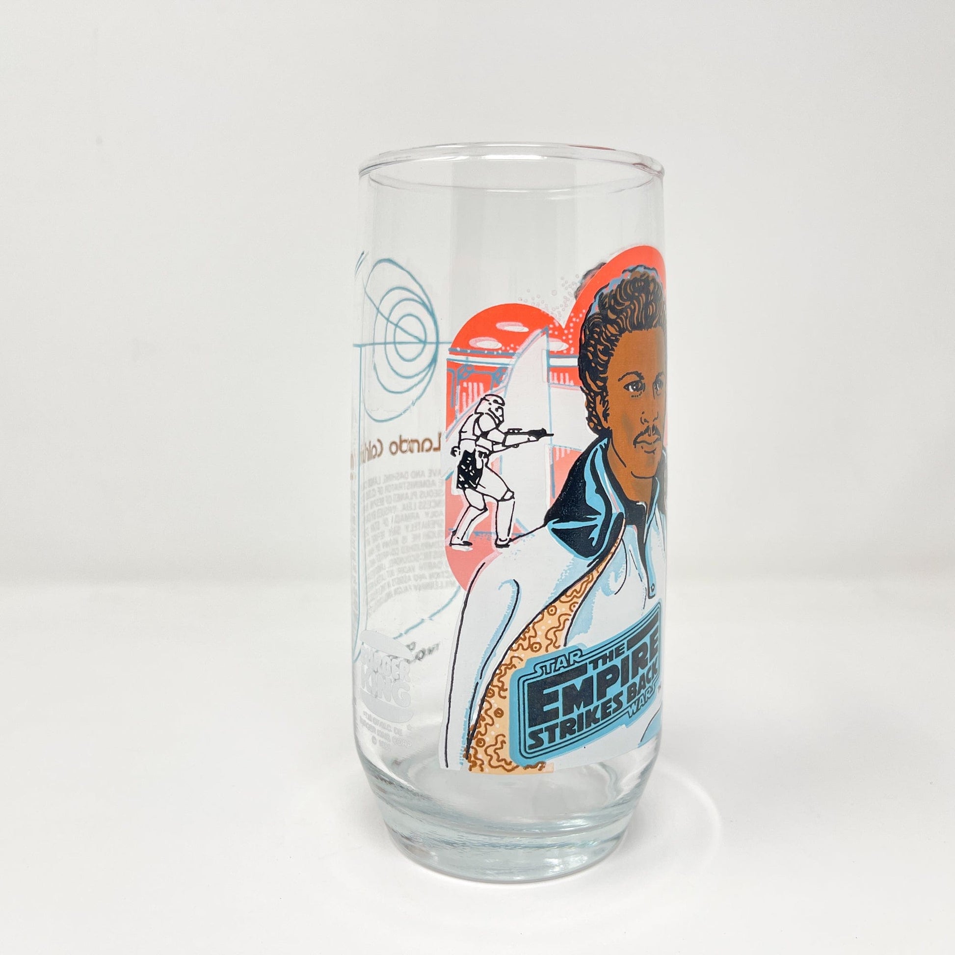 Vintage Burger King Star Wars Non-Toy Burger King Empire Strikes Back Lando Calrissian Glass