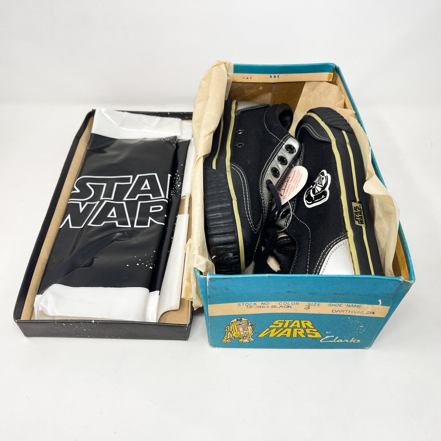 Vintage Clarks Star Wars Non-Toy Clarks Darth Vader Shoes in Canadian Box