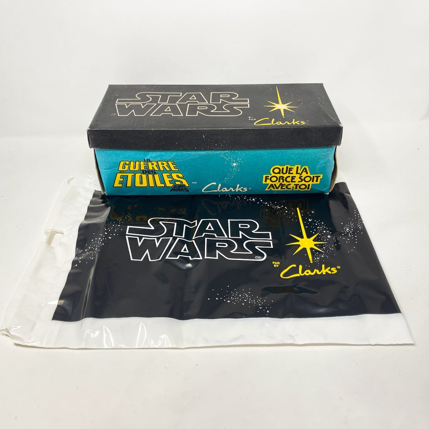 Vintage Clarks Star Wars Non-Toy Clarks Royal Blue X-Wing Shoes in Canadian Box in Box w/ Tag