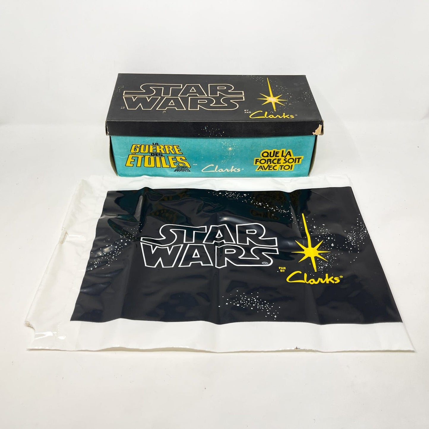 Vintage Clarks Star Wars Non-Toy Clarks Royal Blue X-Wing Shoes in Canadian Box in Box w/ Tag